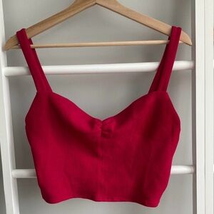 Zara Vibrant Red Crop Top